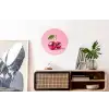 Disco - Kersen - Roze Wandcirkel aluminium klein -kantoor