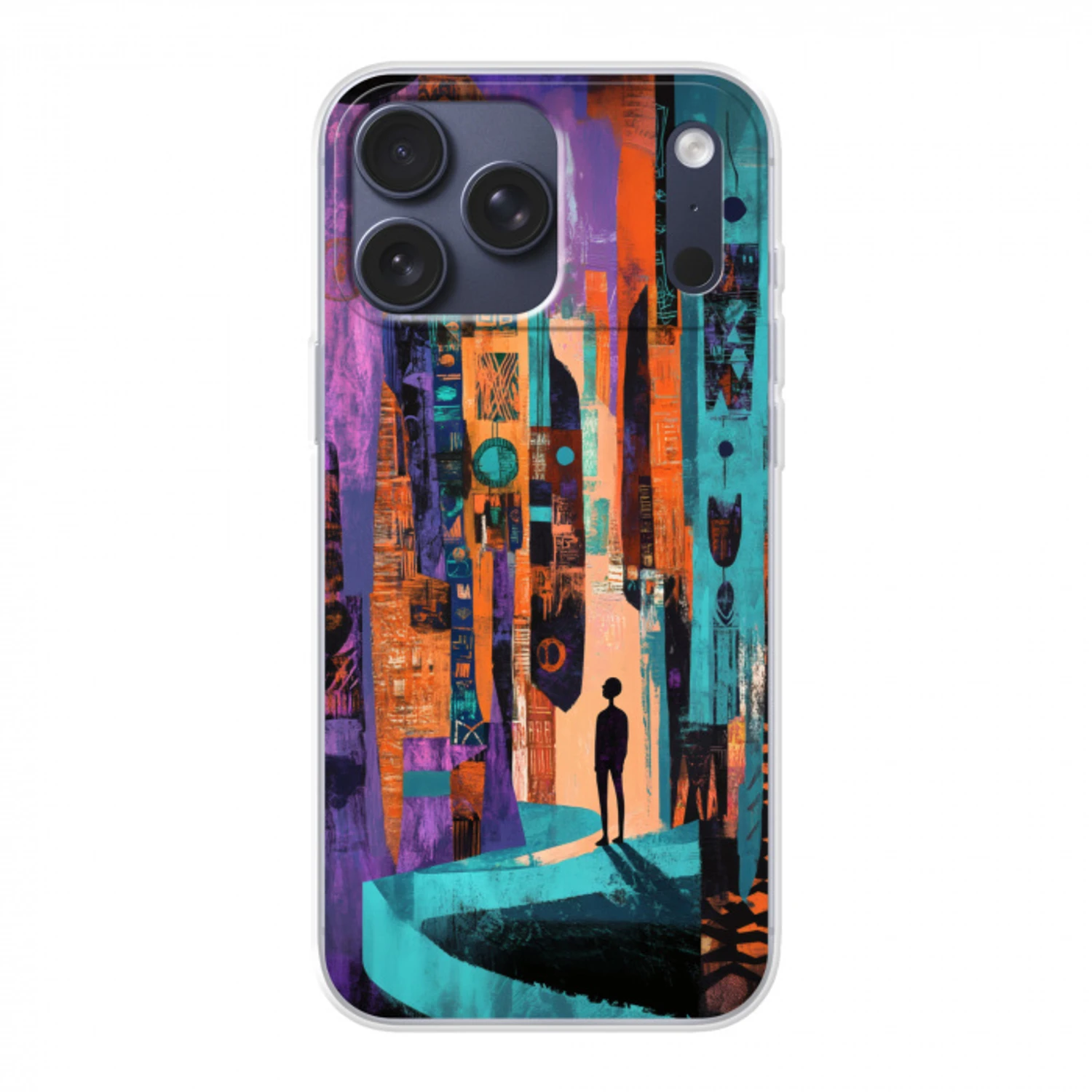 Abstract - Figuren - Kleurrijk Telefoonhoesje iPhone 17 Pro Max klein -3d