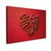 Pepers - Rood - Hart Tuinposter op houten frame 2 cm dik klein -3d