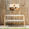 Zon - Heuvels - Boom - Abstract Tuinposter op houten frame 2 cm dik klein -sfeer4