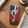 Rode bloemen - mistig - Man Telefoonhoesje iPhone 17 Pro klein -sfeer1