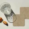 Beige - Marmer - Witte aders onderzetter kurk middel 366 -sfeer4