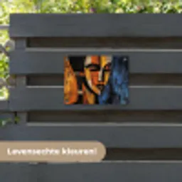 Abstract - Portret - Kleurvakken tuinposter los doek klein -sfeer3