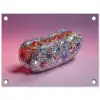 Hotdog - Steentjes - Glitters - Paars tuinposter los doek klein -3d