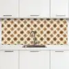 Geografisch - Patroon - Bruin keuken achterwand 2 middel 871 -3d