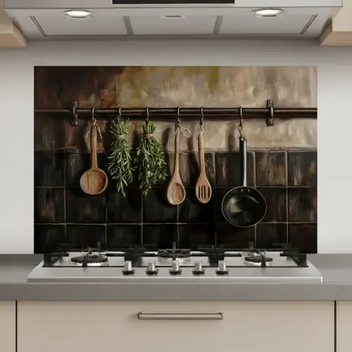 Keukengerei - Rustiek - Tegels - Kruiden keuken achterwand spatscherm klein -3d_website