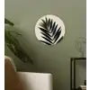 Palmblad - Donkere bladen - Subtiel Wandcirkel kunststof plaat 5mm dik klein -sfeer3