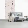 Terrazzo -  Patroon - Zacht - Zwart - Wit fotobehang vinyl groot 64 -slaapkamer