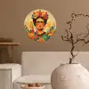 Vrouwelijk - Bloemen - Sieraden Wandcirkel behangsticker klein -sfeer1