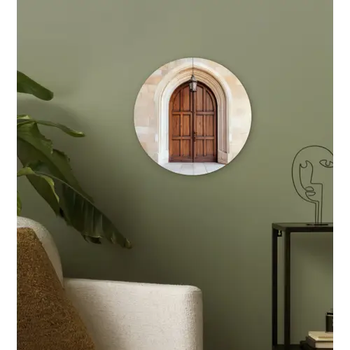 Houten - Deur - Lantaarn Wandcirkel kunststof plaat 5mm dik klein -sfeer3