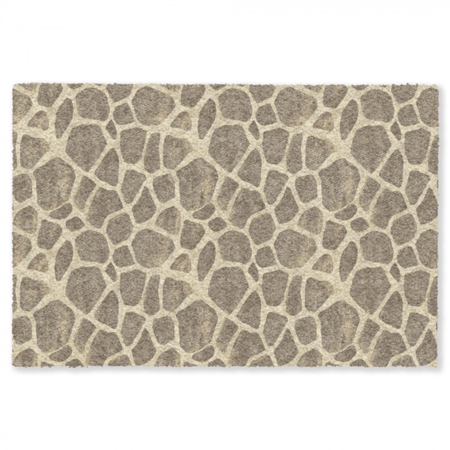 Giraf - Patroon - Beige - Bruin Vloerkleed Rechthoek klein 1091 -3d