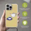 Theepot - Kopje - Beige - Illustratie Hoesje iPhone 16 Pro Max met koord klein -sfeer2_NL