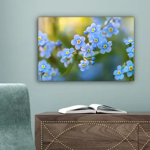 Bloemetjes - Blauw - Vergeet mij nietjes canvas 2cm klein -sfeer4