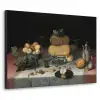 Stilleven met kazen - Kunstwerk - Oude meesters Textielframe - compleet frame klein -3d