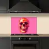 Felroze - Tanden - Schedel keuken achterwand spatscherm klein -sfeer1