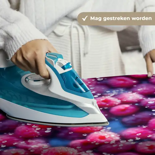 Frambozen - Waterdruppels - Vruchten Wandkleed katoen klein 269 -sfeer9