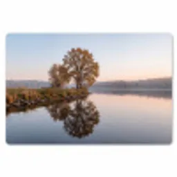 Bomen - Reflectie - Water - Zonsopgang - Serene Placemat vinyl groot -zzsfeer1_Kitchenyeah-website