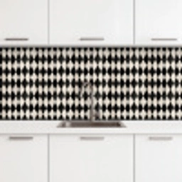 Klassiek - Patroon - Zwart keuken achterwand 2 middel 871 -3d