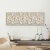 Abstract - Beige - Patroon - Donkerbruin canvas 2cm klein 828 -sfeer6