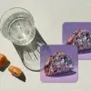 Edelstenen - Glitters - Paars - Kleurrijk onderzetter kurk middel -sfeer4