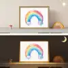 Regenboog - Kinderen - Meisje Light Box met batterij (Wandlamp kind) middel -sfeer3_kind