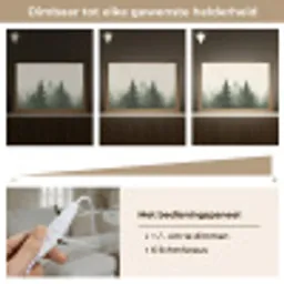 Sparren - Bomen - Groen - Beige Light Box met kabel (Tafellamp) klein -USP_dimbaarNL