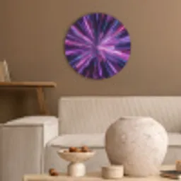 Lichtsnelheid - Ruimte - Roze - Paars Akoestische PET Vilt - Rond klein -sfeer1