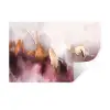 Watercolor - Goud - Roze - Abstract - Kunst Muursticker klein -3d