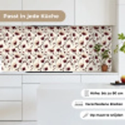 Bloemen - Botanisch - Bordeaux keuken achterwand 2 middel 871 -sfeer4_DE