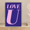 Love - Blauw - Valentijn canvas 2cm klein -sfeer1