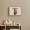 Aap - Roze bloemen - Speels Light Box met batterij (Wandlamp kind) middel -sfeer2_kind