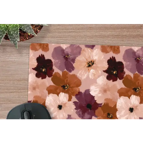 Bloemen - Abstract - Aardetinten muismat rubber klein 262 -closeup