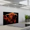 Schotse hooglander - Koe - Hoorns - Portret - Dieren keuken achterwand spatscherm klein -3d_schuin