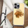 Strepen - Vis - Rond - Stekels Hoesje iPhone 16 Pro Max met koord klein -sfeer4