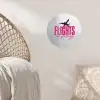Catch flights not feelings - Vliegtuig - Roze Wandcirkel behangsticker klein -sfeer4