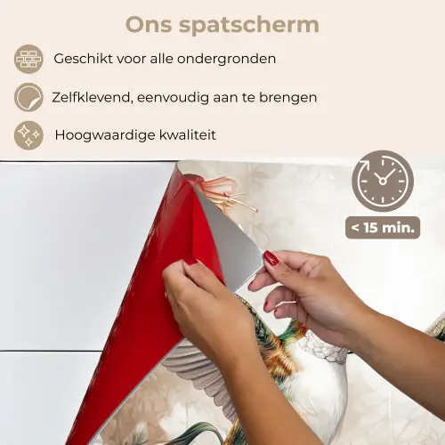 Kolibrie - Vogels - Bloemen - Natuur keuken achterwand spatscherm klein -spatscherm_NL