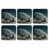 Astronaut - Kat - Glas - Stoel onderzetter kurk middel -3d