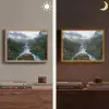 Waterval - Bomen - Bergen Light Box met batterij (Wandlamp) middel -sfeer3
