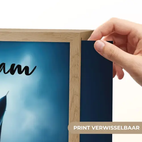 Straaljager - Blauw - Jongens Light Box met batterij (Wandlamp kind) middel -USP_websiteprintNL
