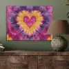 Tie dye - Hartvorm - Vlammen - Oranje PET vilt klein -sfeer2
