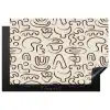 Abstract - Beige - Patroon - Donkerbruin Inductie beschermer vinyl 3mm klein 276 -3d