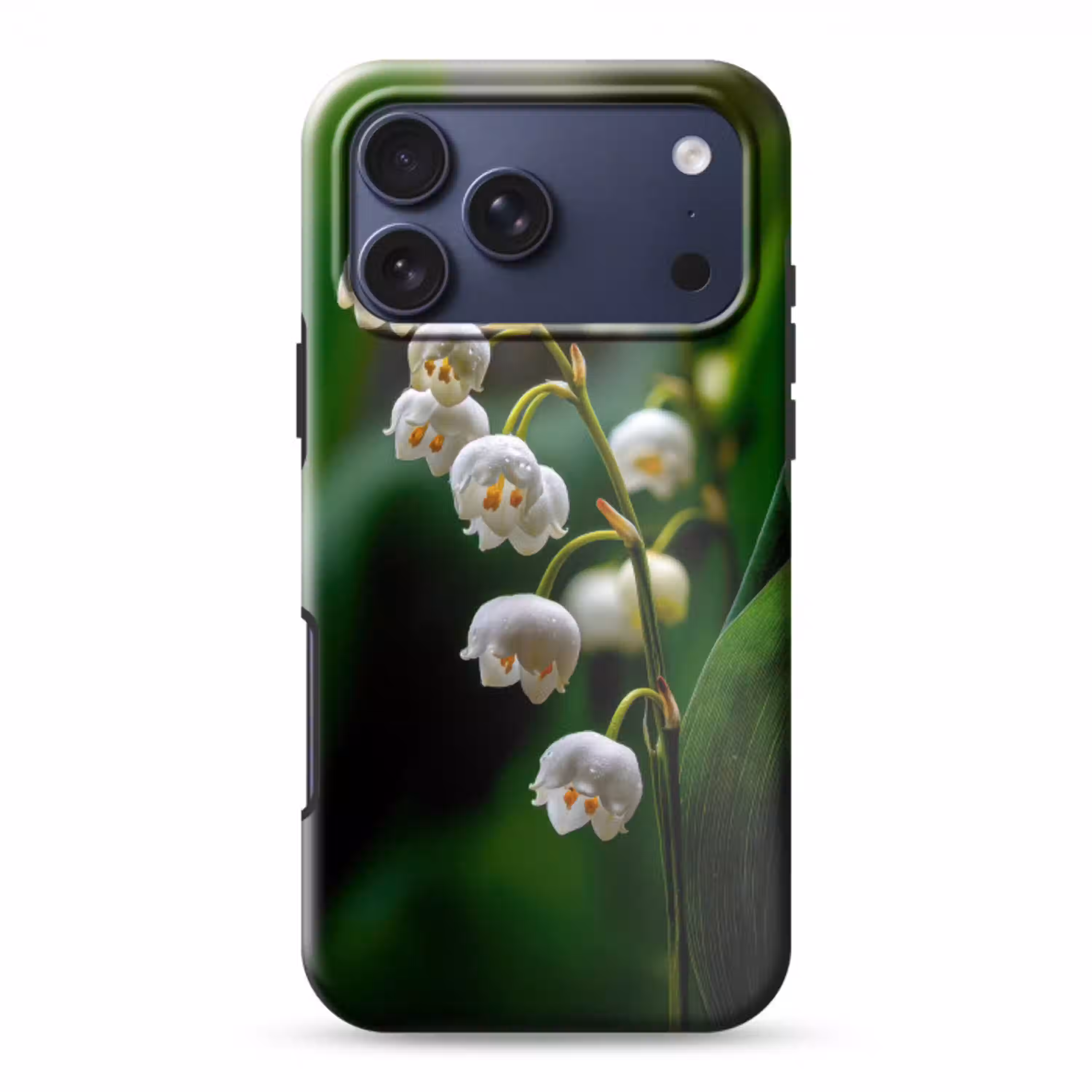 Bloemen - Wit - Bladeren - Lelietjes Toughcase MagSafe Apple iPhone 17 Pro Max klein -3d