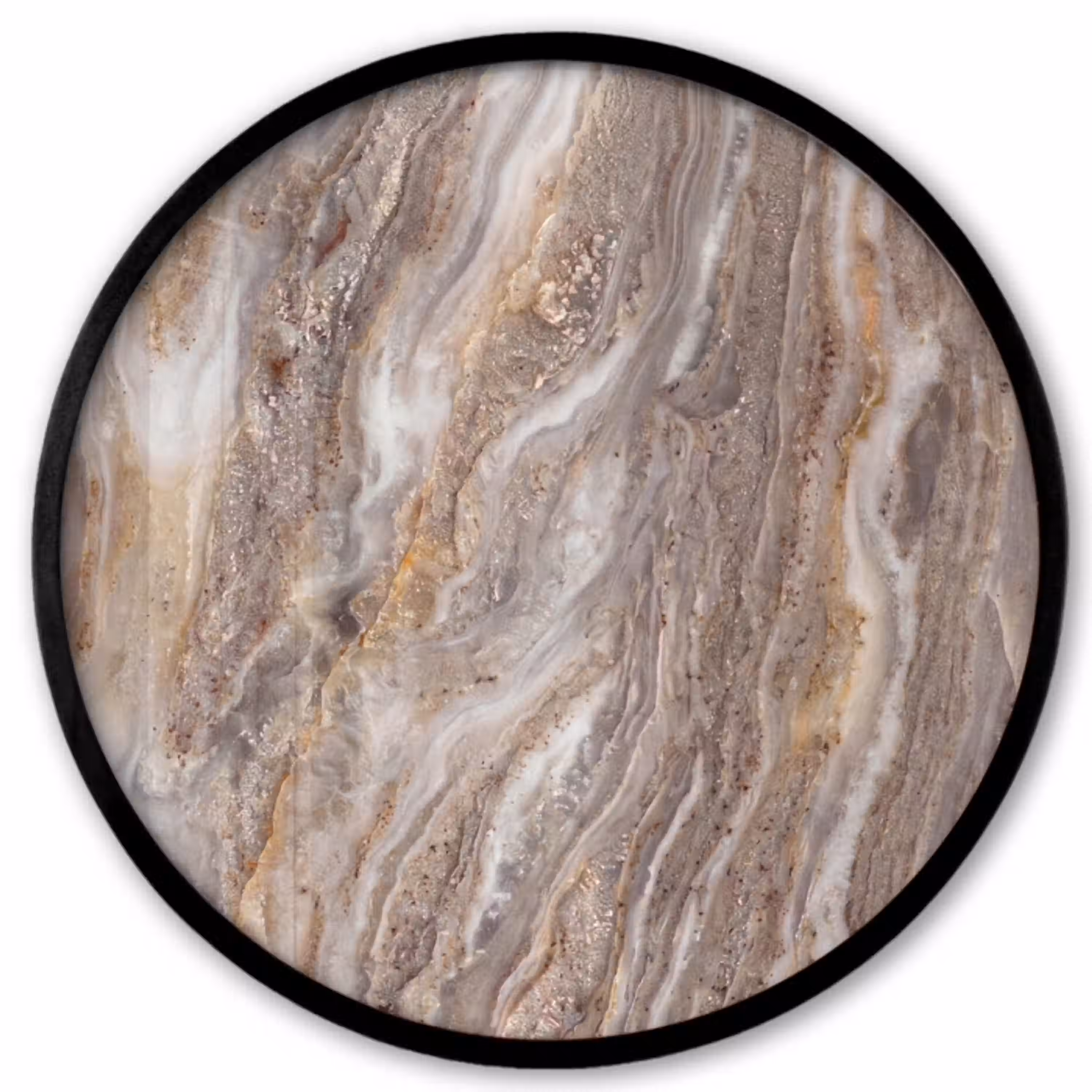 Textuur - Steen - Abstract - Beige Fotolijst rond zonder passe partout klein -3d