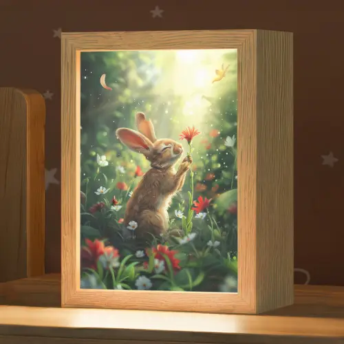 Konijn - Dieren - Bloemen - Natuur Light Box met kabel klein -zzz_3d_website
