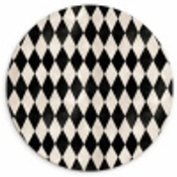 Klassiek - Patroon - Zwart Wandcirkel kunststof plaat 5mm dik klein 188 -3d