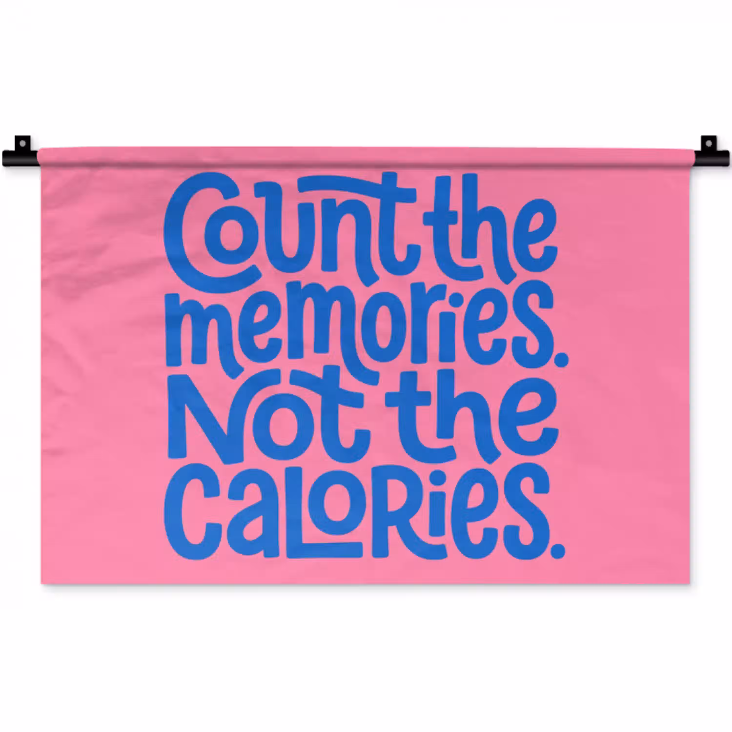 Memories - Roze - Blauw - Quote Wandkleed katoen klein -zz3d