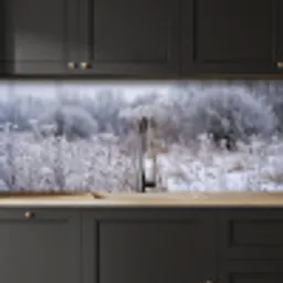 Schermbloem - Rijp - Kristallen - Winter - Delicaat keuken achterwand 2 middel -sfeer1