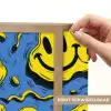 Smileys - Geel - Blauw Light Box met batterij (Wandlamp kind) middel -USP_websiteprintNL