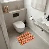 Geometrisch - Retro - Oranje WCmat klein 1009 -sfeer1