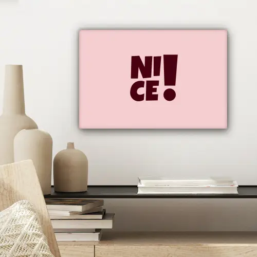 Nice - Uitroepteken - Roze canvas 2cm klein -sfeer6